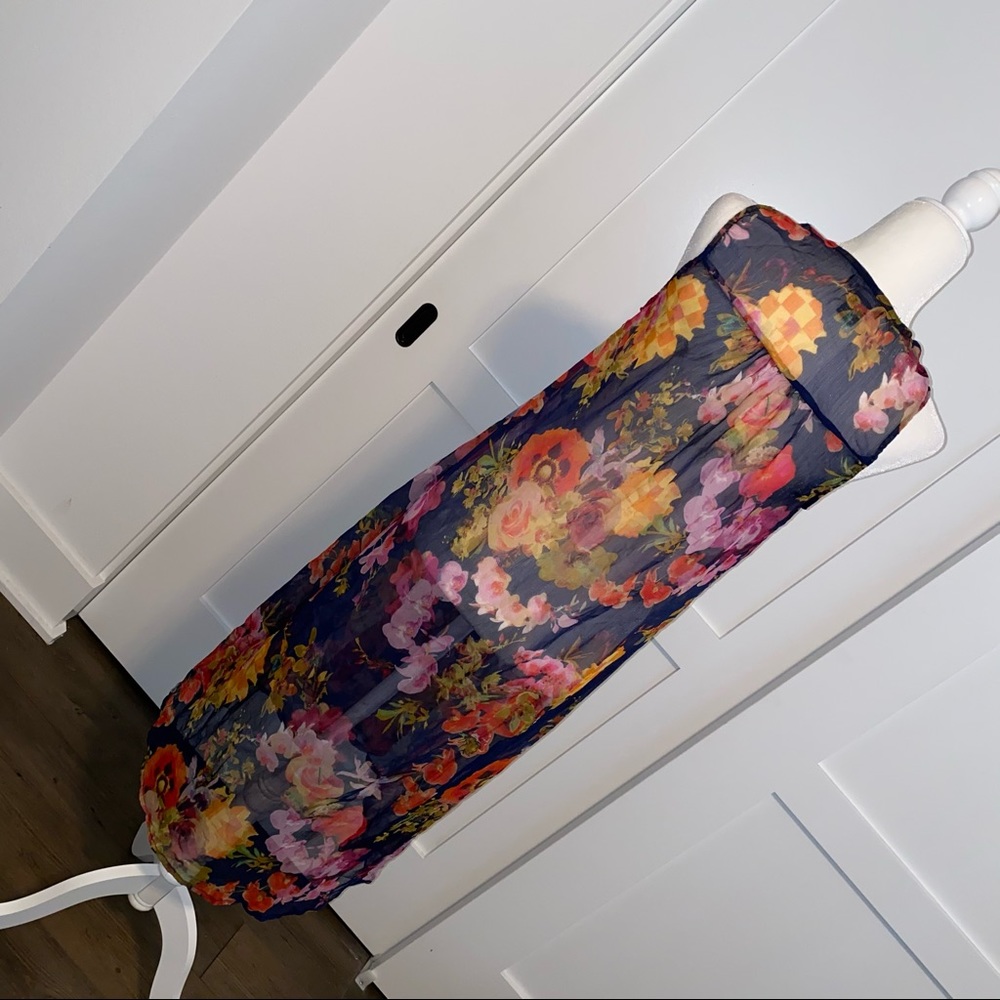 Kate & Mallory floral sheer long flowy vest - Picture 6 of 7